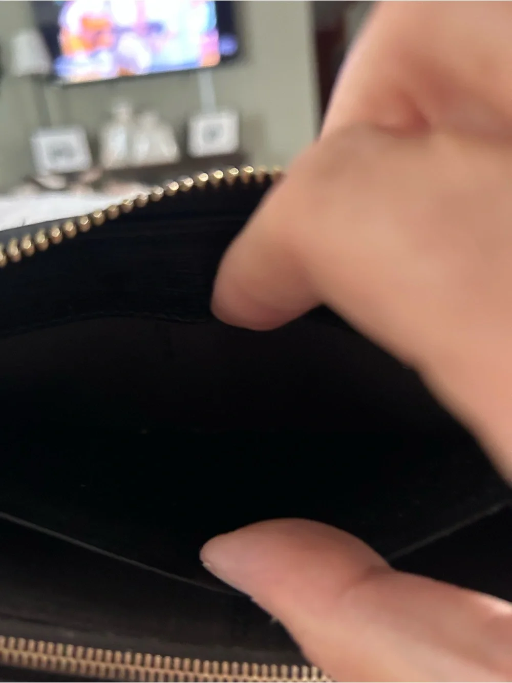 Fendi Black Continental Zip Around Wallet